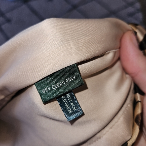 Lauren Ralph Lauren ruched animal print dress size 12 - Picture 5 of 6